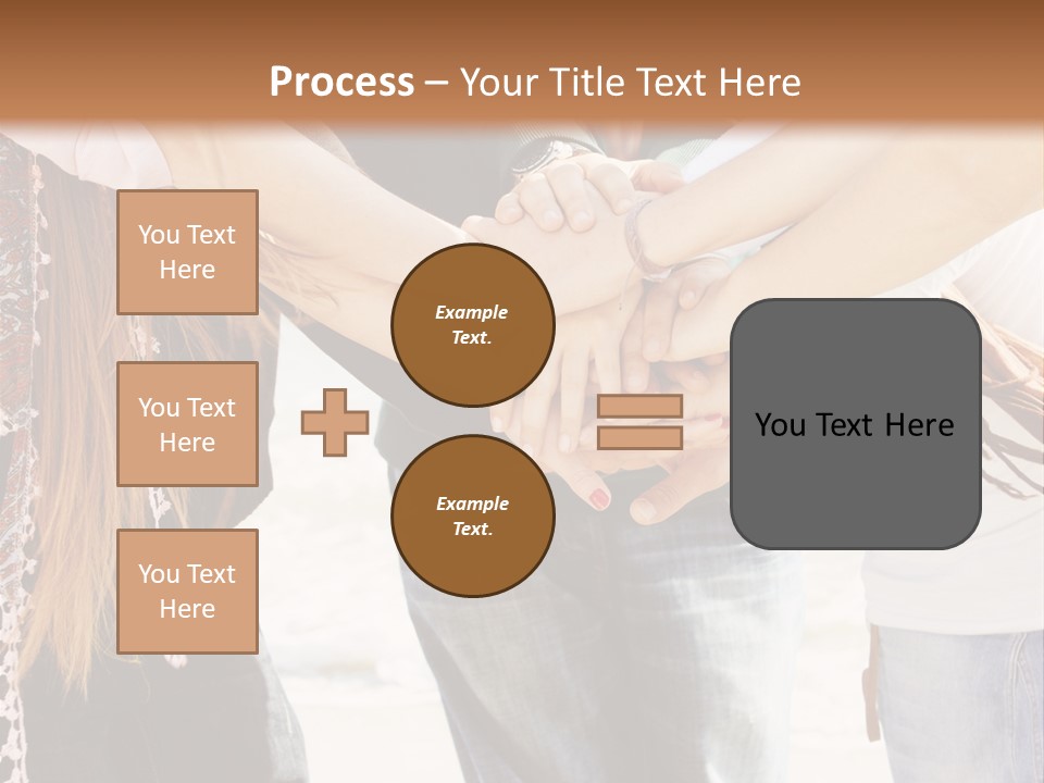 A Group Of People Holding Hands In A Circle PowerPoint Template