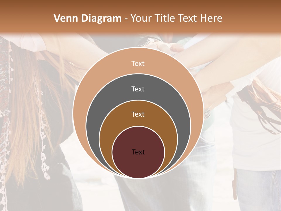 A Group Of People Holding Hands In A Circle PowerPoint Template