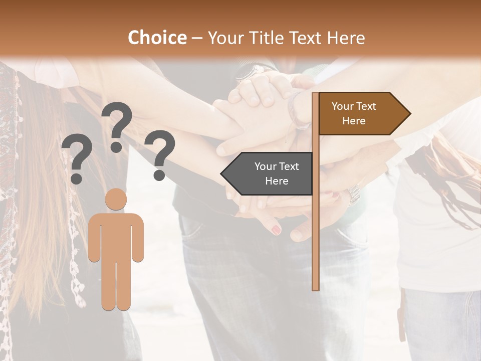 A Group Of People Holding Hands In A Circle PowerPoint Template