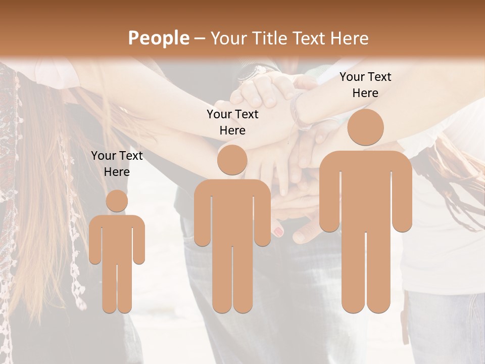 A Group Of People Holding Hands In A Circle PowerPoint Template