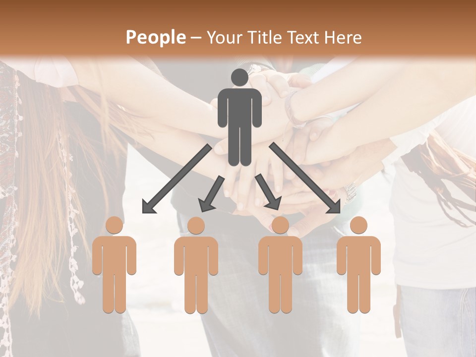 A Group Of People Holding Hands In A Circle PowerPoint Template