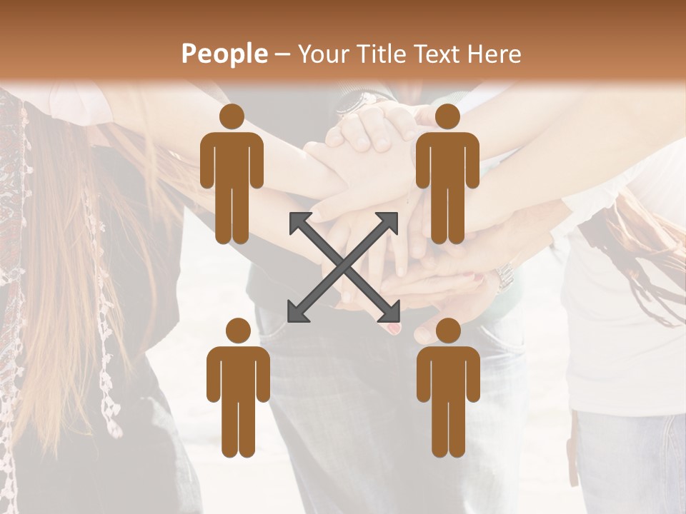 A Group Of People Holding Hands In A Circle PowerPoint Template