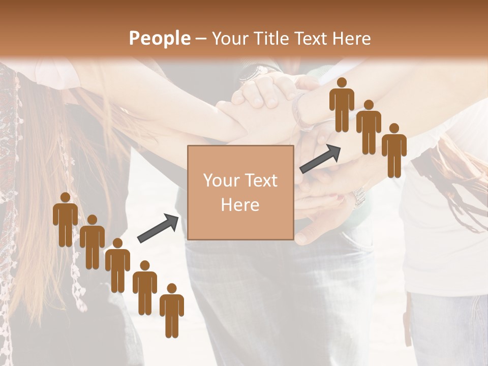 A Group Of People Holding Hands In A Circle PowerPoint Template