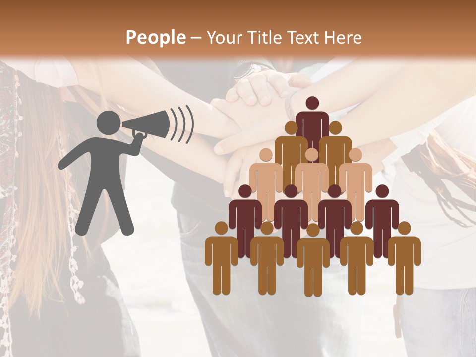 A Group Of People Holding Hands In A Circle PowerPoint Template