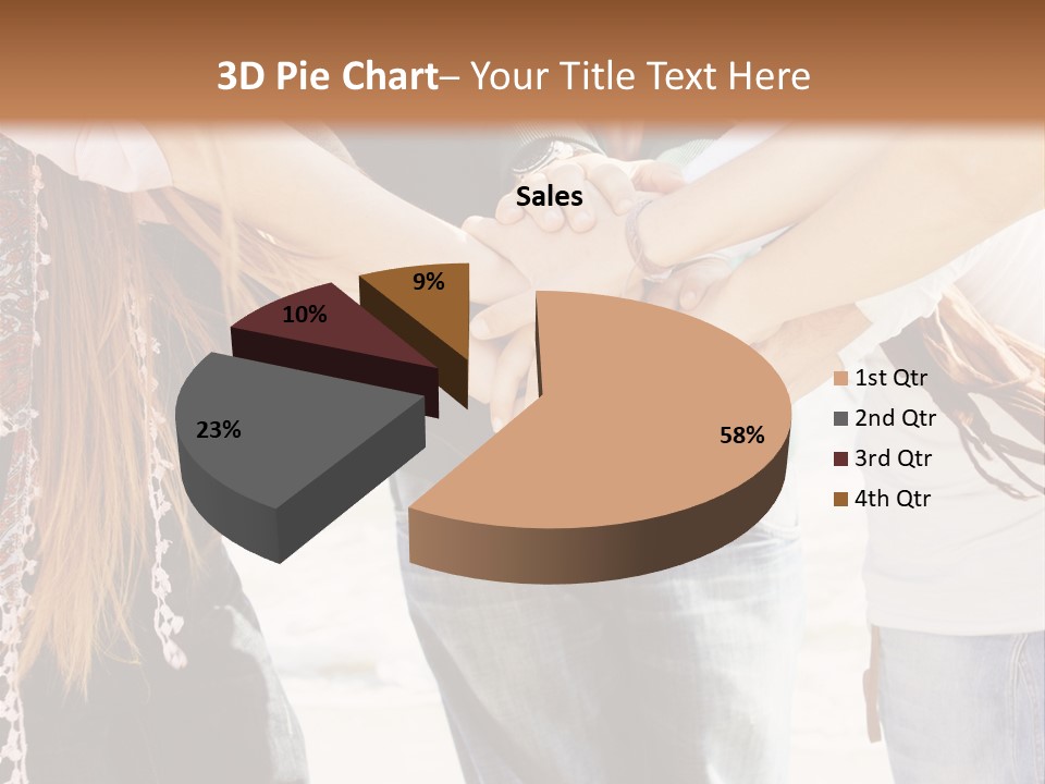 A Group Of People Holding Hands In A Circle PowerPoint Template
