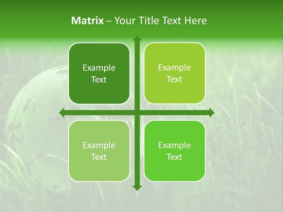 A Green Globe In The Grass Powerpoint Template PowerPoint Template