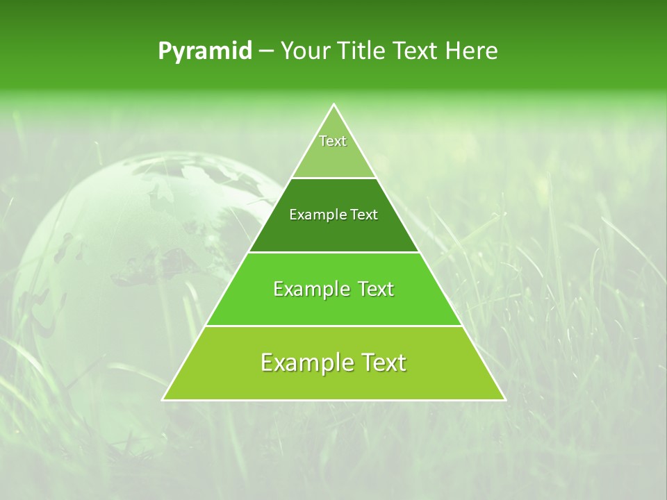 A Green Globe In The Grass Powerpoint Template PowerPoint Template