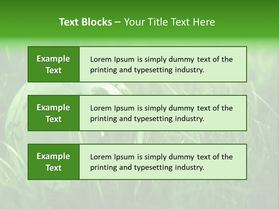 A Green Globe In The Grass Powerpoint Template PowerPoint Template