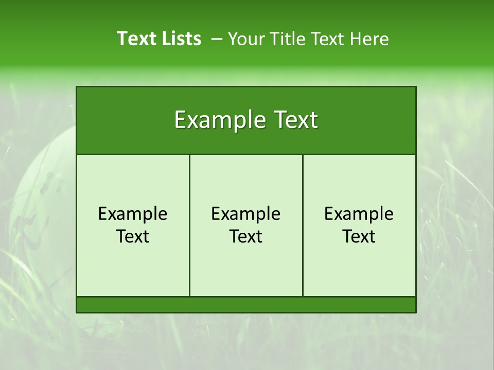 A Green Globe In The Grass Powerpoint Template PowerPoint Template