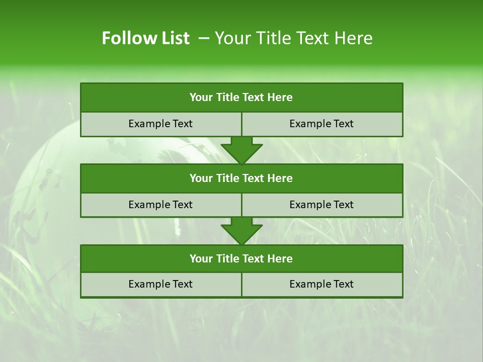 A Green Globe In The Grass Powerpoint Template PowerPoint Template