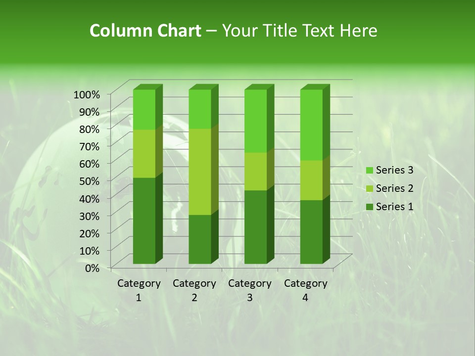 A Green Globe In The Grass Powerpoint Template PowerPoint Template