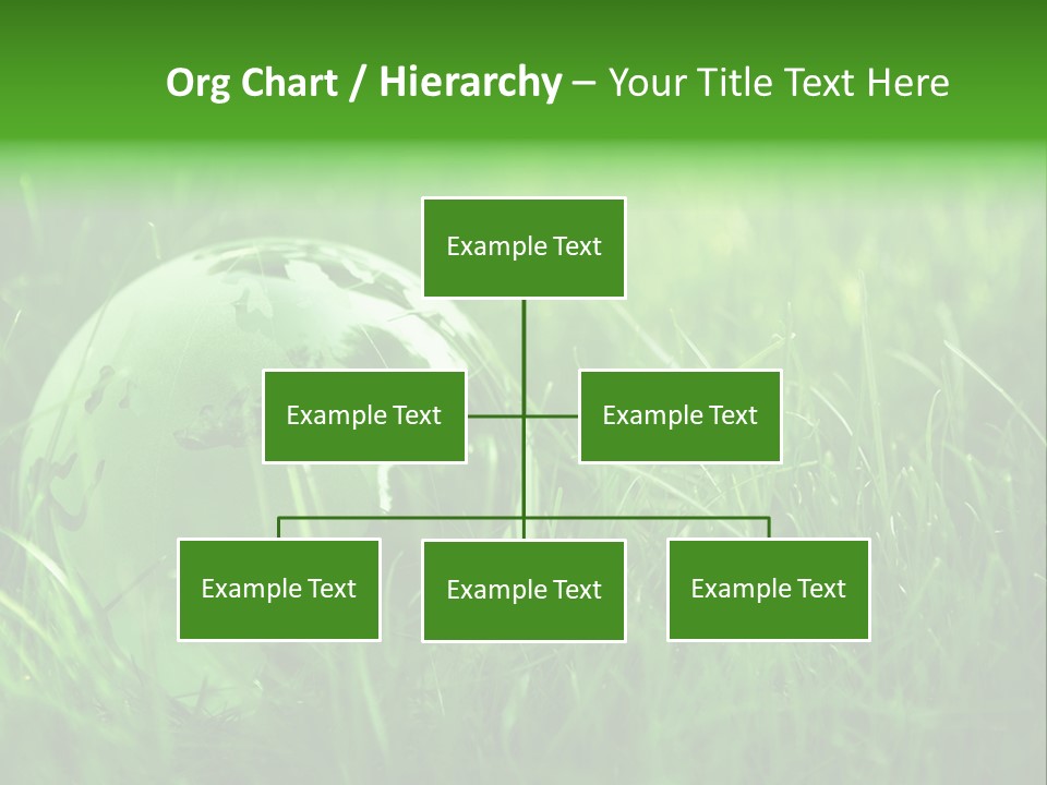A Green Globe In The Grass Powerpoint Template PowerPoint Template