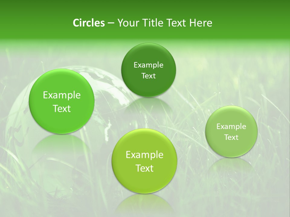 A Green Globe In The Grass Powerpoint Template PowerPoint Template