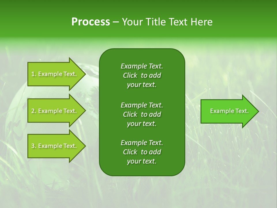 A Green Globe In The Grass Powerpoint Template PowerPoint Template