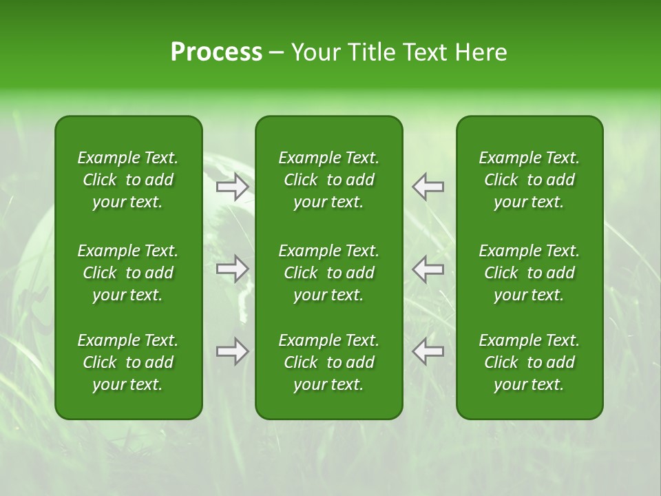 A Green Globe In The Grass Powerpoint Template PowerPoint Template
