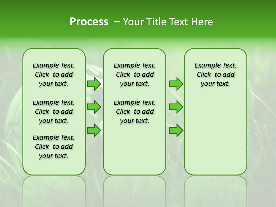 A Green Globe In The Grass Powerpoint Template PowerPoint Template