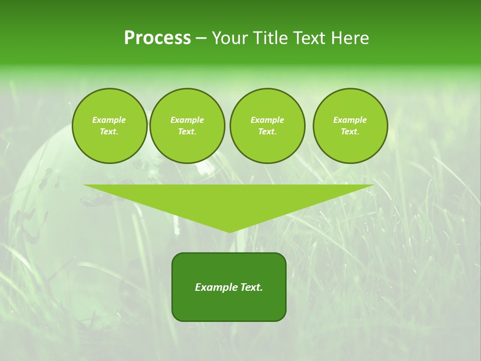 A Green Globe In The Grass Powerpoint Template PowerPoint Template