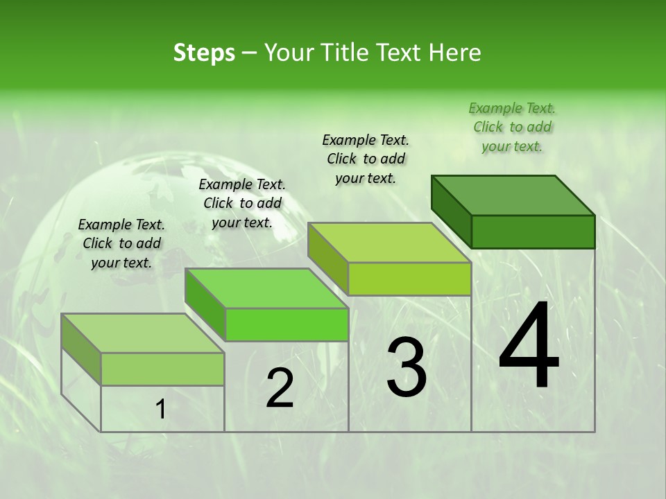 A Green Globe In The Grass Powerpoint Template PowerPoint Template