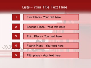 A Group Of People Running Towards A Red House PowerPoint Template