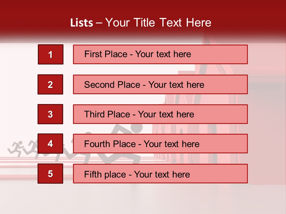 A Group Of People Running Towards A Red House PowerPoint Template