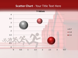 A Group Of People Running Towards A Red House PowerPoint Template