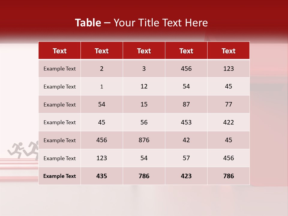 A Group Of People Running Towards A Red House PowerPoint Template