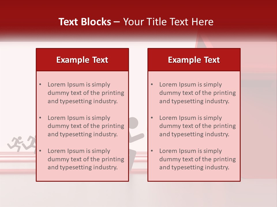 A Group Of People Running Towards A Red House PowerPoint Template