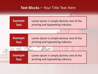 A Group Of People Running Towards A Red House PowerPoint Template