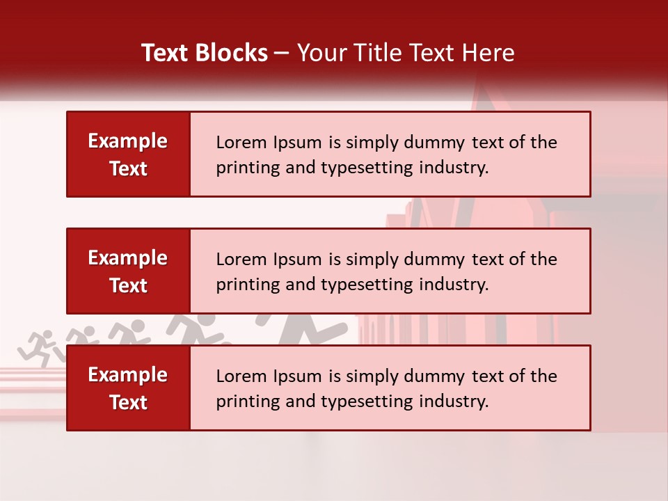A Group Of People Running Towards A Red House PowerPoint Template