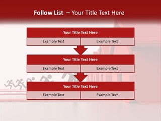 A Group Of People Running Towards A Red House PowerPoint Template