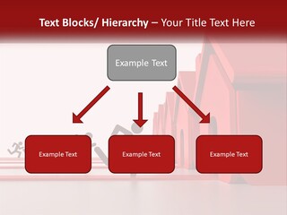 A Group Of People Running Towards A Red House PowerPoint Template