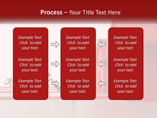 A Group Of People Running Towards A Red House PowerPoint Template