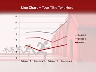 A Group Of People Running Towards A Red House PowerPoint Template