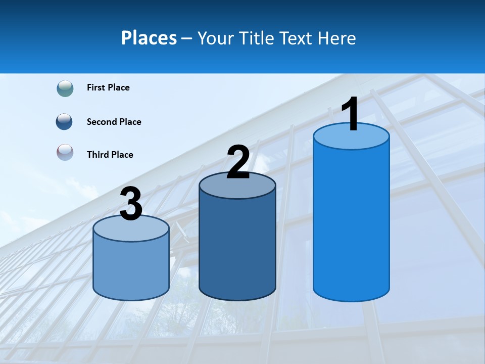 A Building With A Blue Sky And Clouds In The Background PowerPoint Template