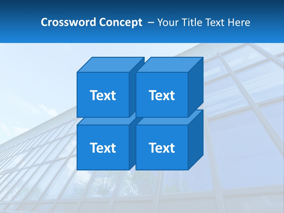 A Building With A Blue Sky And Clouds In The Background PowerPoint Template