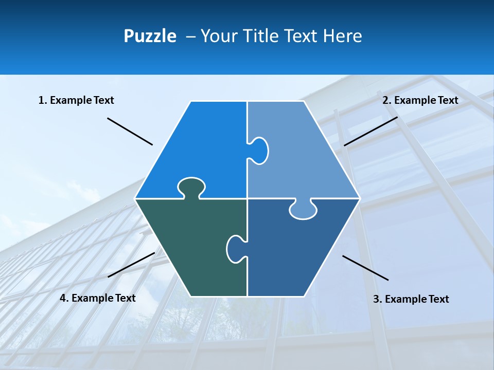 A Building With A Blue Sky And Clouds In The Background PowerPoint Template