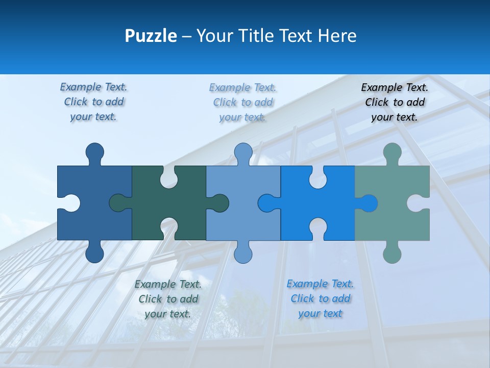 A Building With A Blue Sky And Clouds In The Background PowerPoint Template