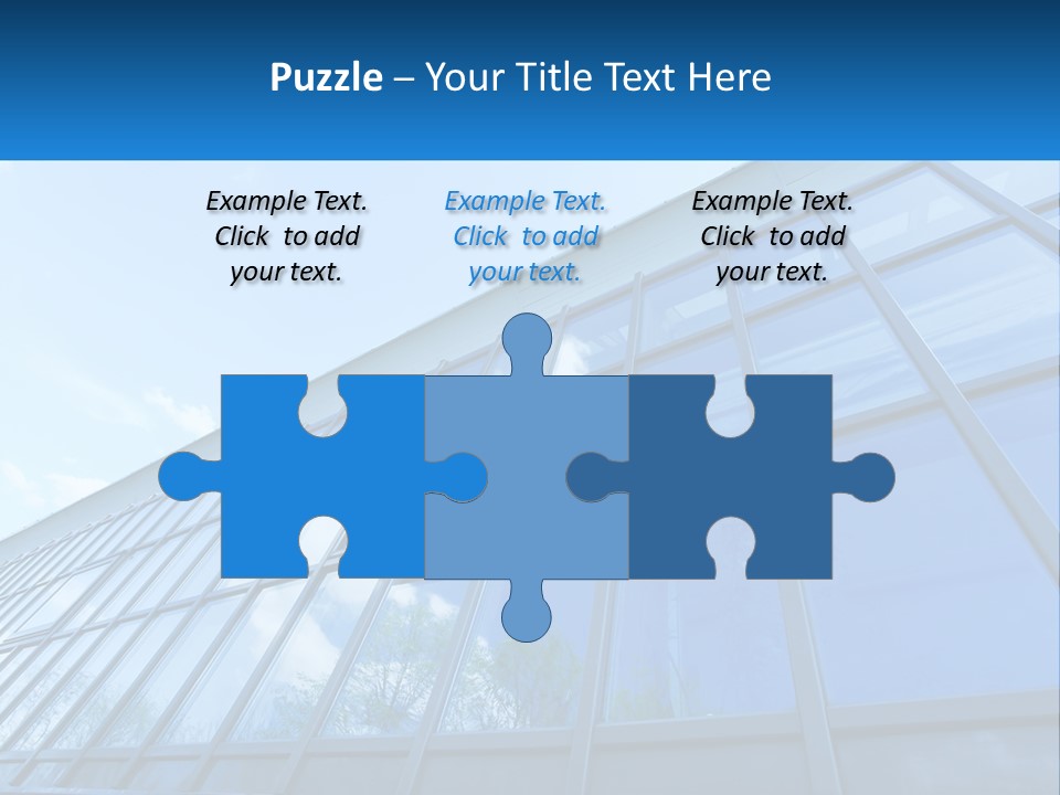 A Building With A Blue Sky And Clouds In The Background PowerPoint Template