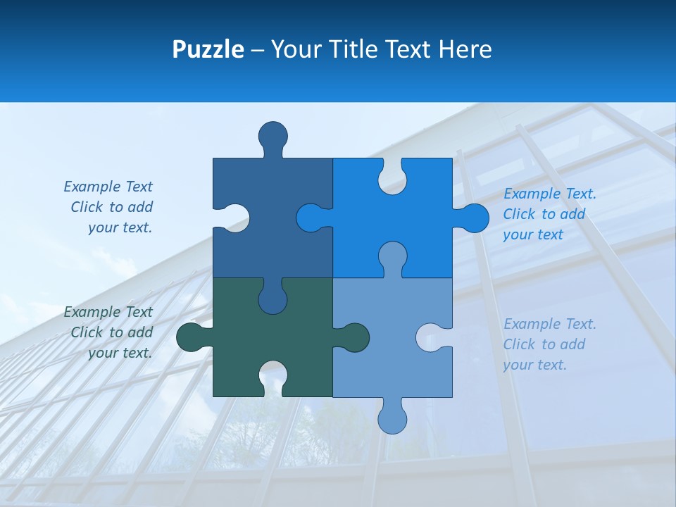 A Building With A Blue Sky And Clouds In The Background PowerPoint Template