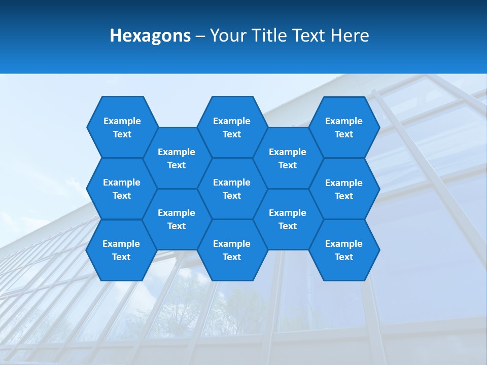 A Building With A Blue Sky And Clouds In The Background PowerPoint Template