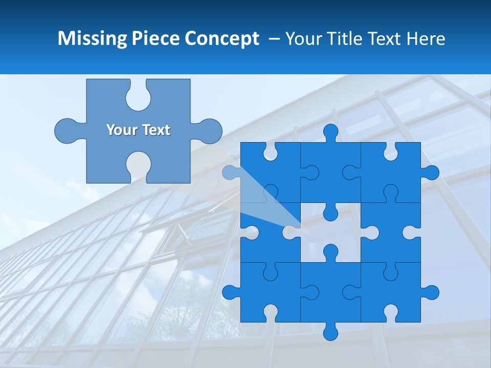 A Building With A Blue Sky And Clouds In The Background PowerPoint Template