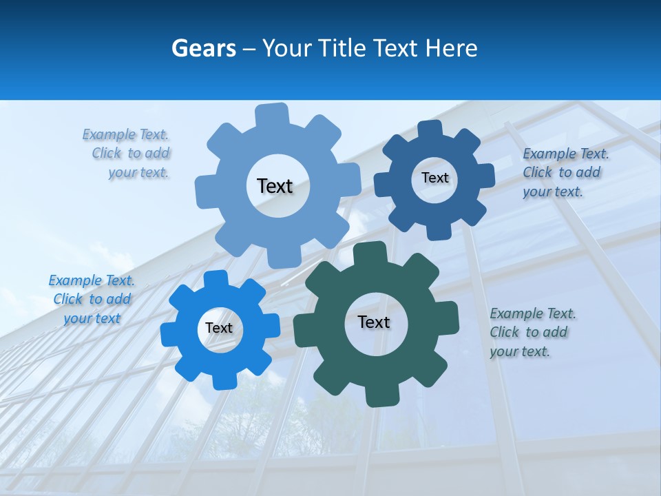 A Building With A Blue Sky And Clouds In The Background PowerPoint Template