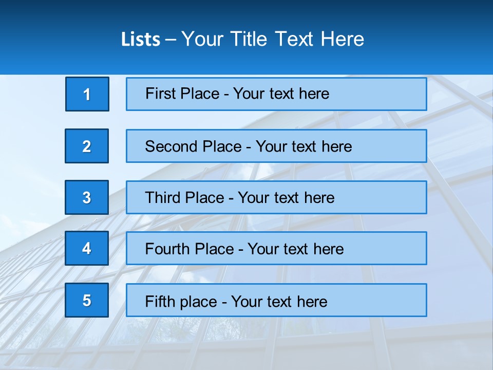 A Building With A Blue Sky And Clouds In The Background PowerPoint Template