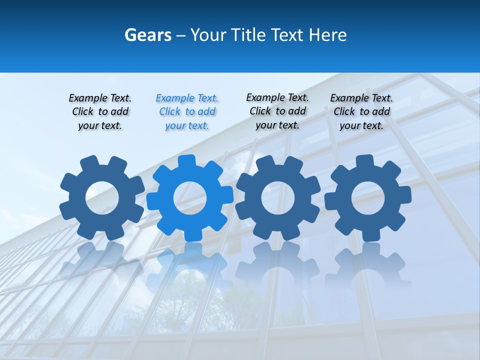 A Building With A Blue Sky And Clouds In The Background PowerPoint Template