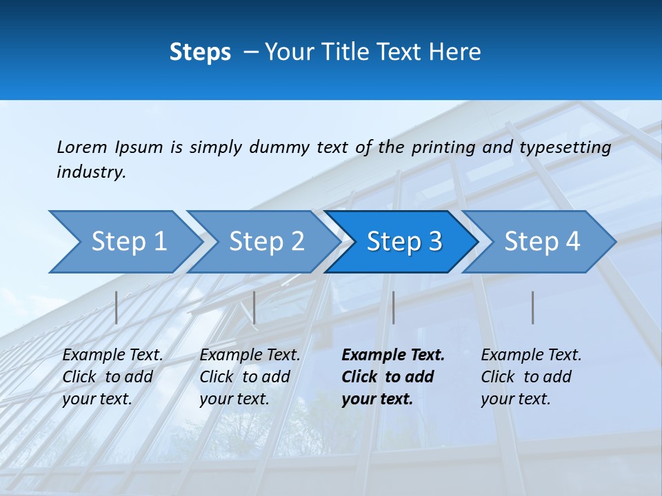 A Building With A Blue Sky And Clouds In The Background PowerPoint Template