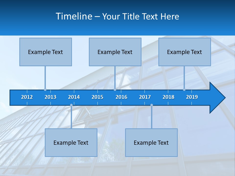 A Building With A Blue Sky And Clouds In The Background PowerPoint Template