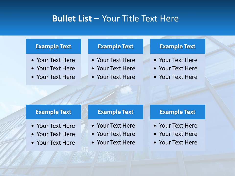 A Building With A Blue Sky And Clouds In The Background PowerPoint Template