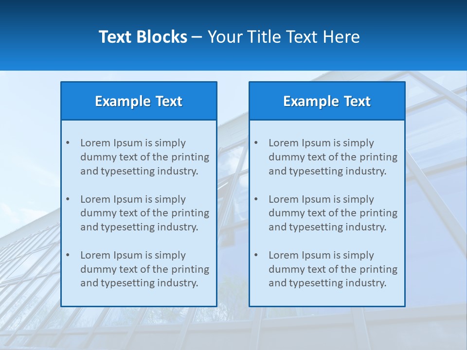 A Building With A Blue Sky And Clouds In The Background PowerPoint Template