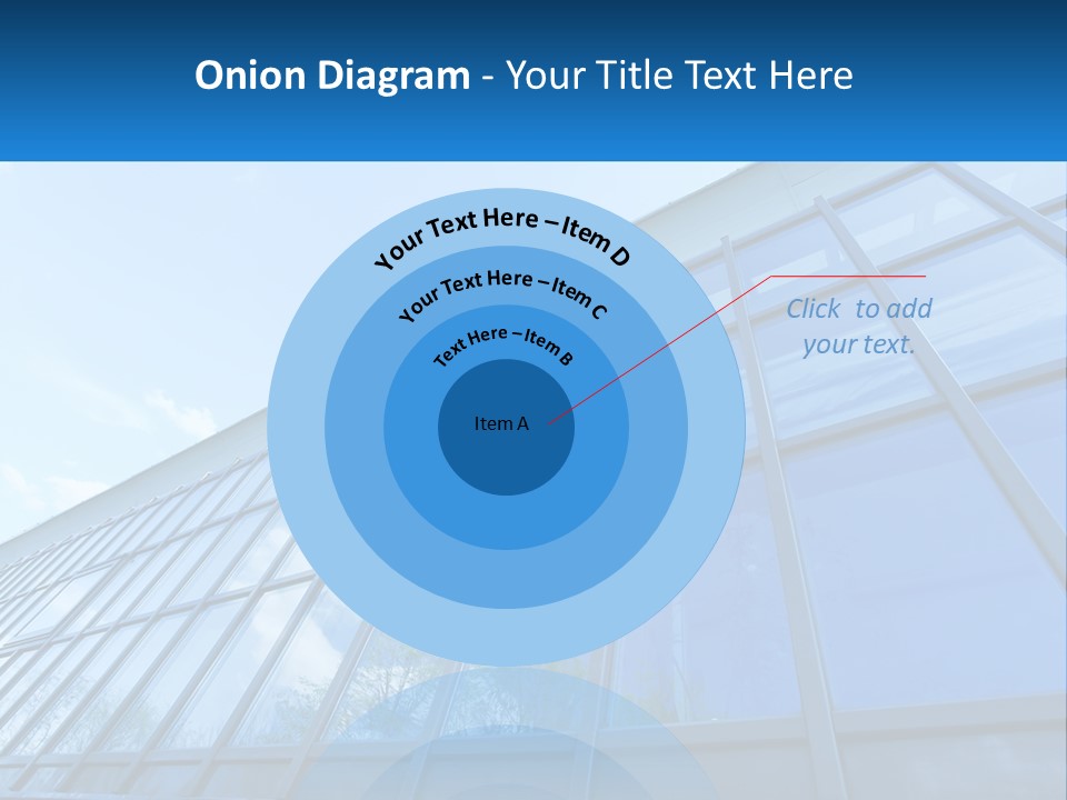 A Building With A Blue Sky And Clouds In The Background PowerPoint Template