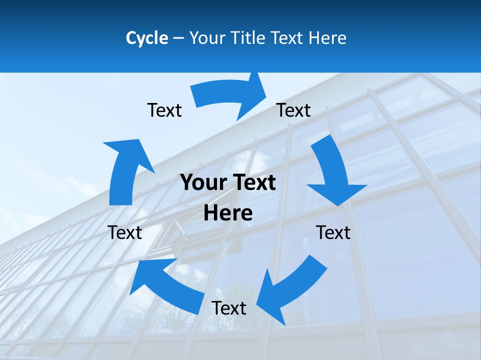 A Building With A Blue Sky And Clouds In The Background PowerPoint Template